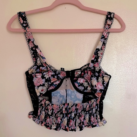 For Love & Lemons Gardenia Floral Bustier Top - Picture 3 of 4